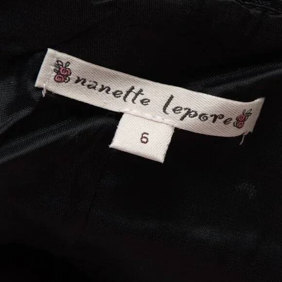 Nanette Lepore Sequin Skirt Tulle Hem Mermaid Midi Evening Black Size 6 - Picture 3 of 6